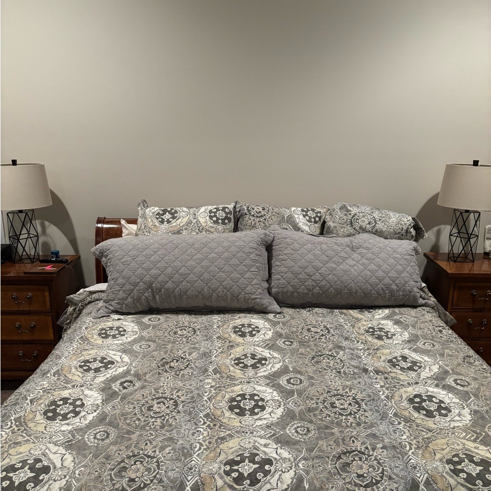 Pottery Barn Jacquelyn Medallion Organic Sateen King Duvet Cover
